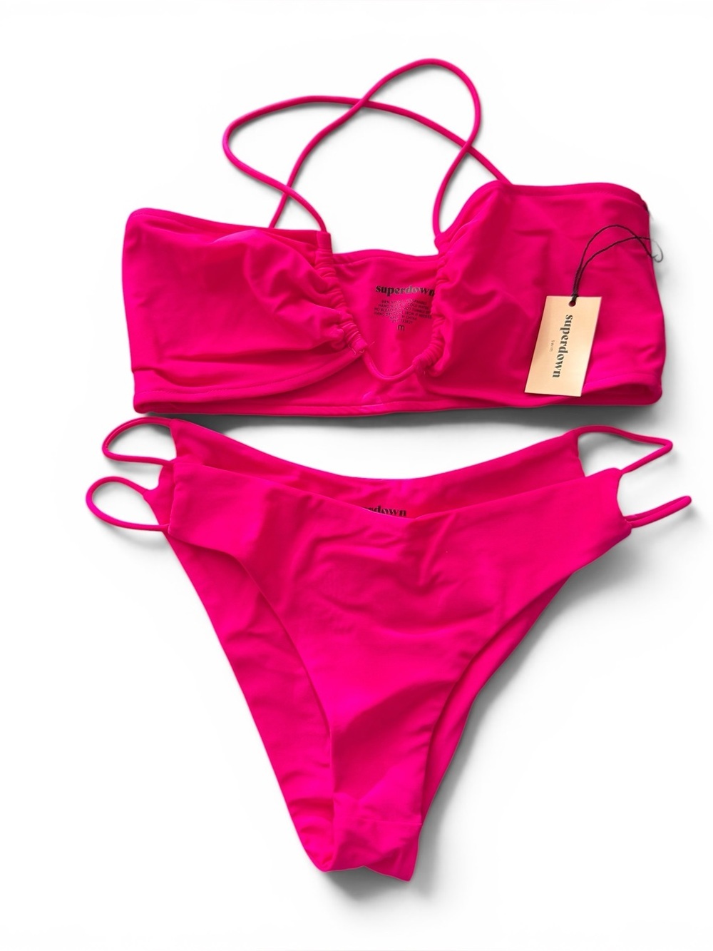 NWT! Superdown Pink Zana Bikini Set S/M